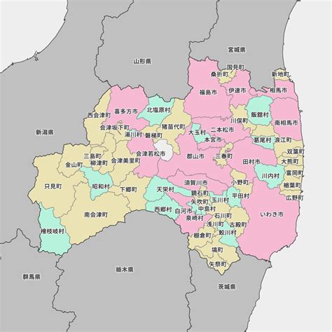 福島県の地図 Map It マップ・イット