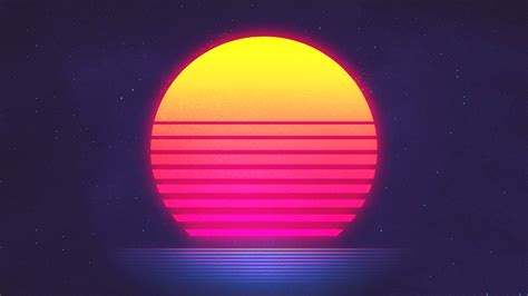 Retrowave Sunset Synthwave Hd Wallpaper Rare Gallery