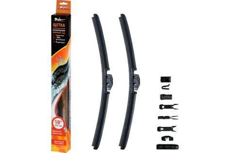 Бескаркасная щетка стеклоочистителя (450 мм, 18", комплект) Airline AWB ...