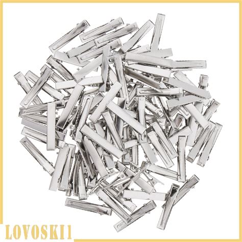 LovoskibcMY 100Pcs 50pcs Flat Iron Single Prong Duck Alligator Slip