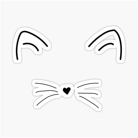 Cat Whiskers Sticker By Heatherann725 Redbubble