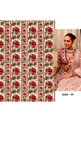 Polyester New Satin Jari Digital Printed Fabric Multicolour At Rs 120