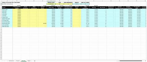 Income Tax Excel Templatecalculator Accounting Template Etsy