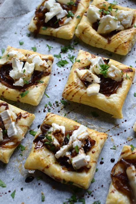 Caramelized Onion Goat Cheese Tarts Julia S Cuisine