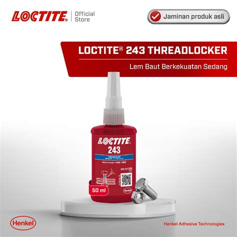 Jual LOCTITE 243 Threadlocker Lem Baut 50 Ml Shopee Indonesia