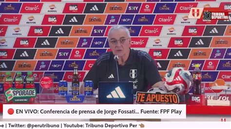 En Vivo Conferencia De Prensa De Jorge Fossati Youtube