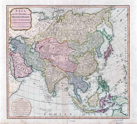 Large Scale Old Political Map Of Asia 1799 Old Maps Of Asia Asia