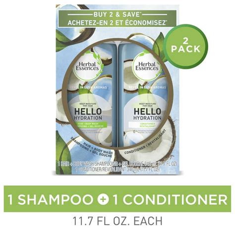 Herbal Essences Hello Hydration Shampoo And Conditioner Bundle Pack For All Hair Types 234 Fl