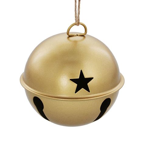 Haute Decor 3 35 In Burnished Gold Metal Jingle Bell Christmas