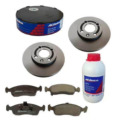 Kit Pastilhas Disco Fluido Freio Cobalt Onix Prisma Acdelco