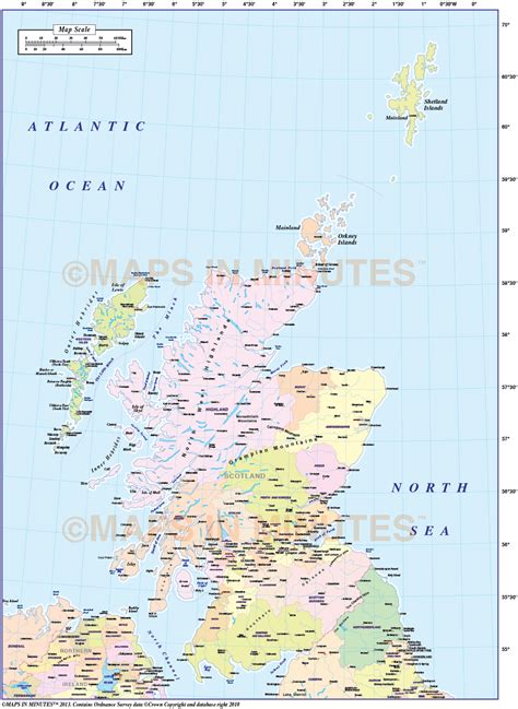 Vector Scotland Regions Map Including The Northern Isles Illustrator