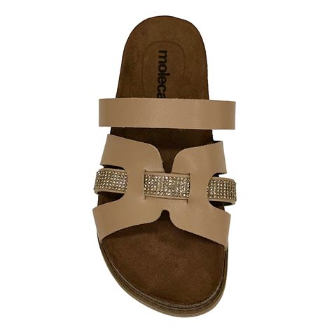 Tamanco Moleca Papete Slide Strass Nude Marina Bia Calçados