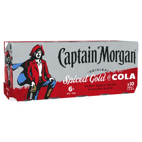 Captain Morgan & Cola 6% 10pk Cans 375ml - The Bottle-O Kurmond