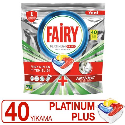 Fairy Platinum Plus 40 Yıkama Bulaşık Makinesi Deterjanı Kapsülü ...
