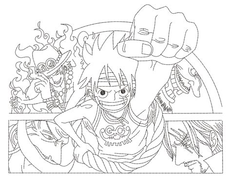 Anime Embroidery Pattern One Piece Pirates Lineart - A.G.E Store