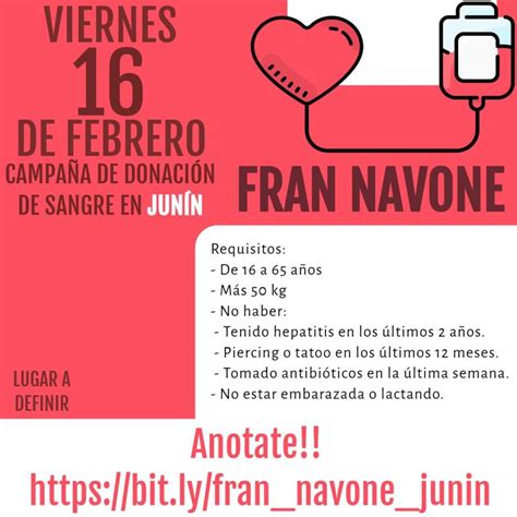 Se Necesitan Dadores De Sangre Para Fran Navone Juninense Internado En