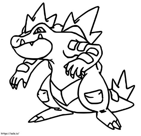 Feraligatr Gen 2 Pokemon Coloring Page