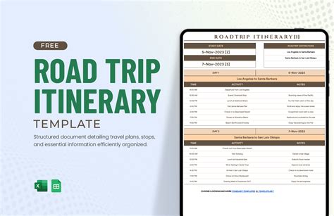 FREE Itinerary Template - Download in Word, Google Docs, Excel, PDF ...