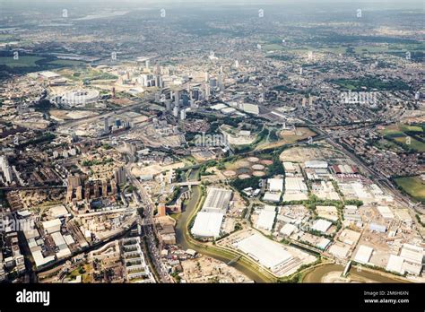 An Aerial View Of East London Stock Photo Alamy