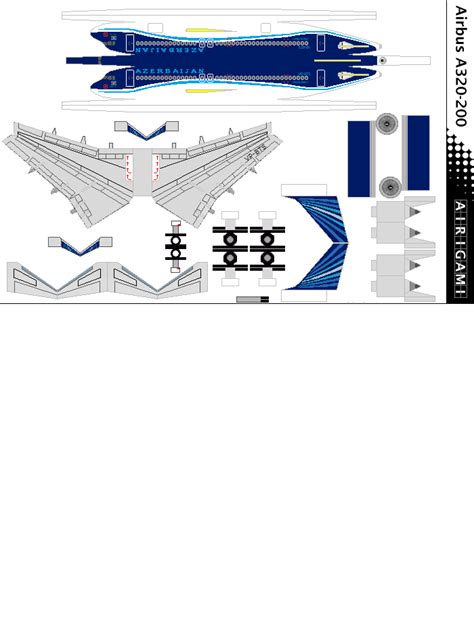 X4G Azerbaijan Airlines Papier Avion By Airigami