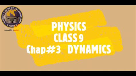 Physics Class 9 Chapter 3 Dynamics Uniform Circular Motion Youtube