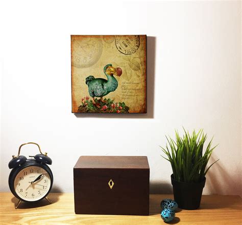 Dodo Bird Canvas 8 X 8 Original Wall Art Alice Etsy