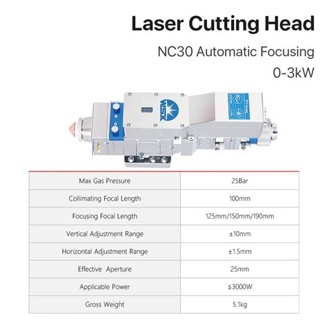 Raylasers 0 3kw Wsx Nc30 Autofocus Laser Cutting Head Raylasers