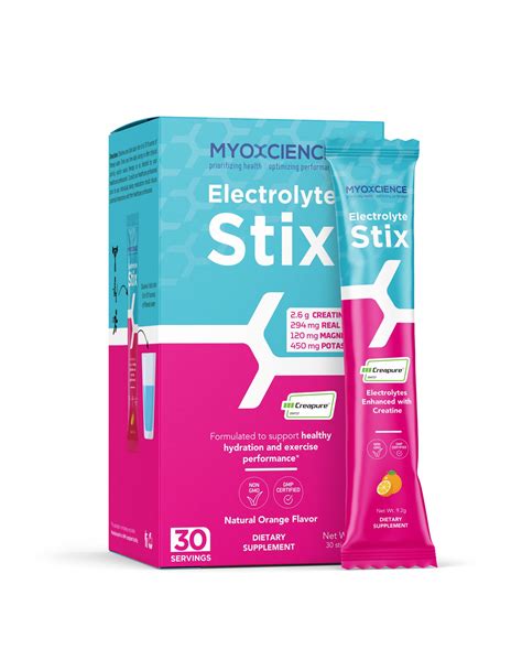 Electrolyte Stix: 2.6 grams of Creapure® Creatine Enhanced With Electr