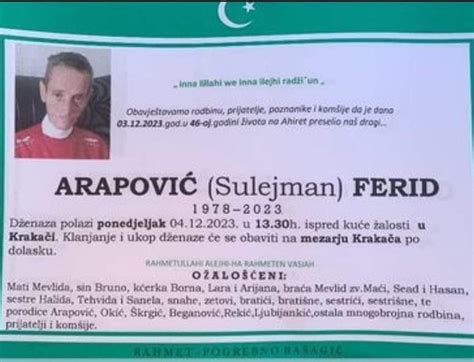 Na Ahiret Preselio Arapovi Sulejman Ferid Haberhana