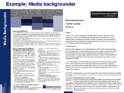 Writing A Media Backgrounder Comm 2079 What Is