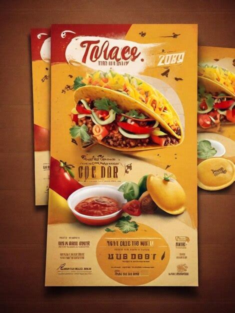 Premium Photo Mexican Food Poster With Tacos Vector Illustration Design