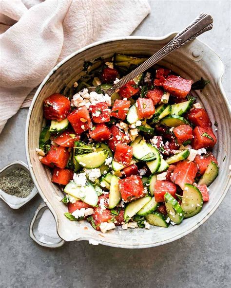 Monica Stevens Le On Instagram Watermelon 🍉 Basil 🌿 Feta Salad 🥗 All