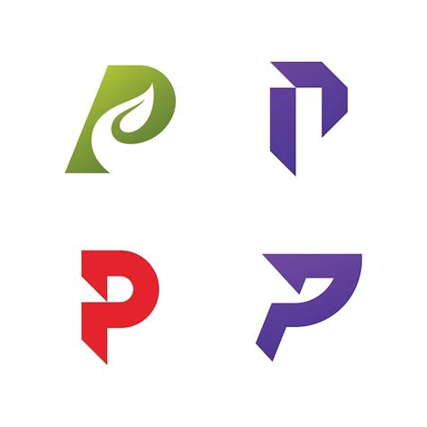 Plantilla De Vector De Logotipo De Letra P Vector Premium