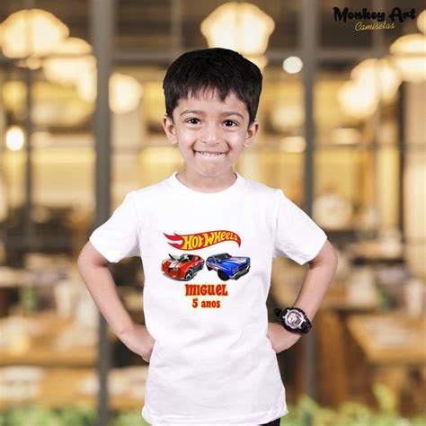Kit 2 Camisetas Família Aniversário Hot Wheels Brinquedo Elo7