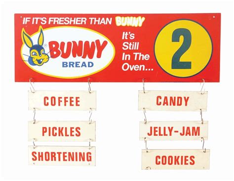 Lot Detail DOUBLE SIDED BUNNY BREAD AISLE MARKER SIGN