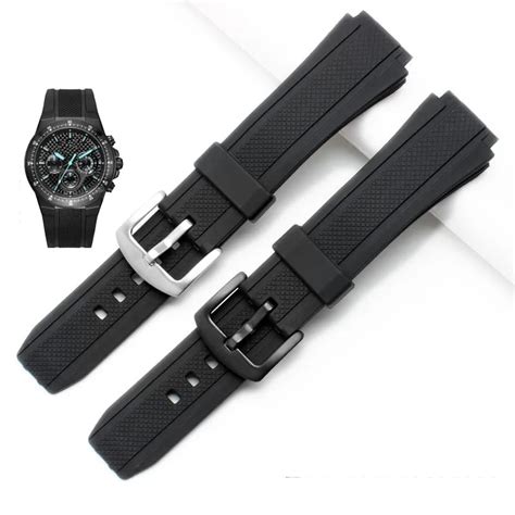 Ef Black Silicone Rubber Sports Watch Strap For Casio Edifice Ef