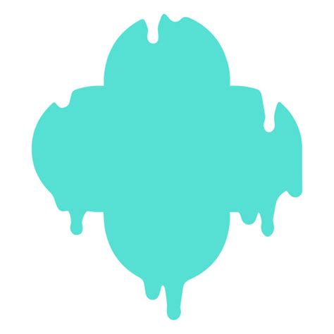 Design Png E Svg De Logotipo De Flor Verde Azulado Pingando Para Camisetas