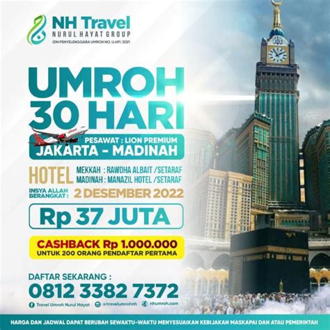 Paket Umroh Hari Travel Umrah Nurul Hayat