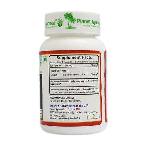 Buy Planet Ayurveda Shilajit Capsules 60 S For Overall Health