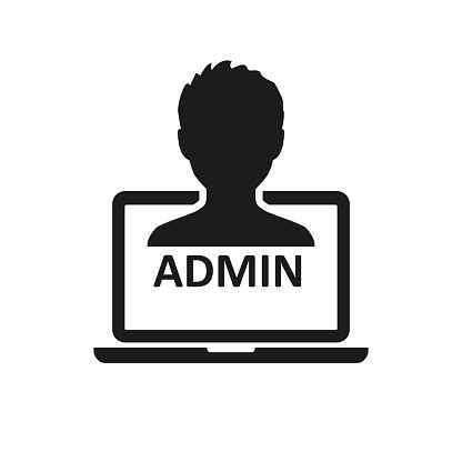 Admin Sign On Laptop Icon Stock Vector Stock Illustration - Download Image Now - Administrator ...