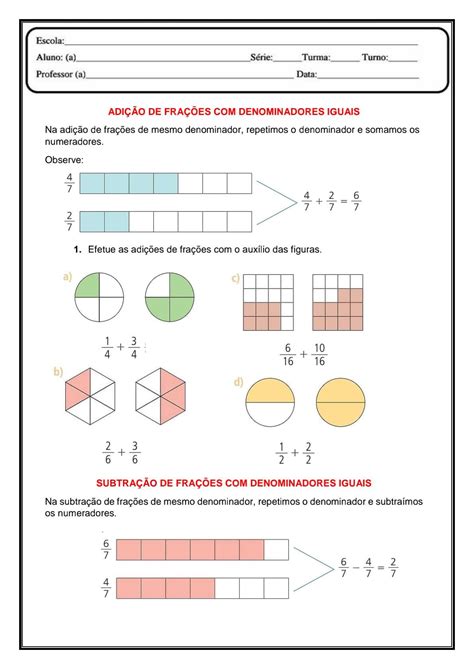 Exercícios De Comparação De Frações 6 Ano Com Gabarito Edukita