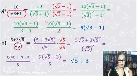 Racionaliza O De Denominadores Exercicios Resolvidos