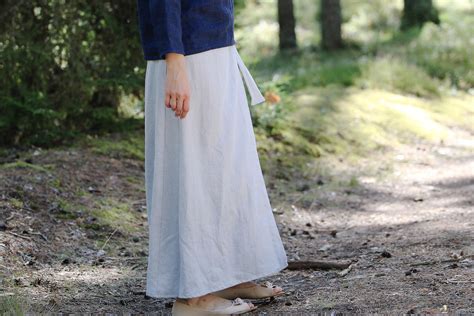 Linen Long Wrap Skirt Evelina Linen Wrap Skirt Full Length Etsy