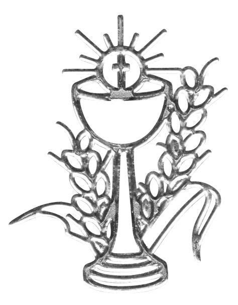 First Communion Chalice Template Printable Sketch Coloring Page