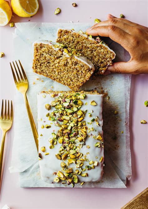 Pistachio Cardamom Lemon Drizzle Cake SO VEGAN