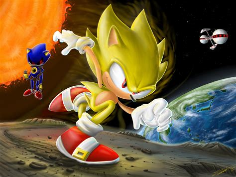 Super Sonic Vs Super Metal Sonic