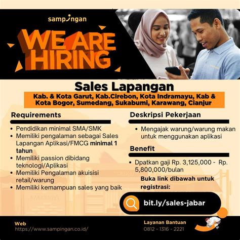 Lowongan Kerja Sales Lapangan Sampingan Jabar April Info Loker