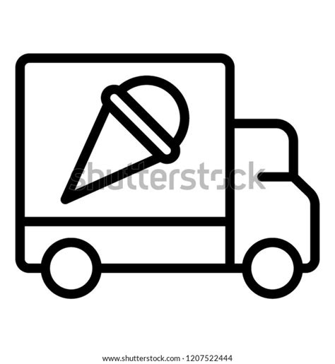 On Go Ice Cream Truck Icon Stock Vector Royalty Free 1207522444