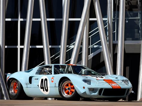 1968 Ford Gt40 Gulf Oil Le Mans Race Racing Supercar Classic