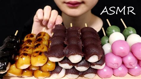 Asmr Dango Mukbang Eating Sounds No Talking Youtube